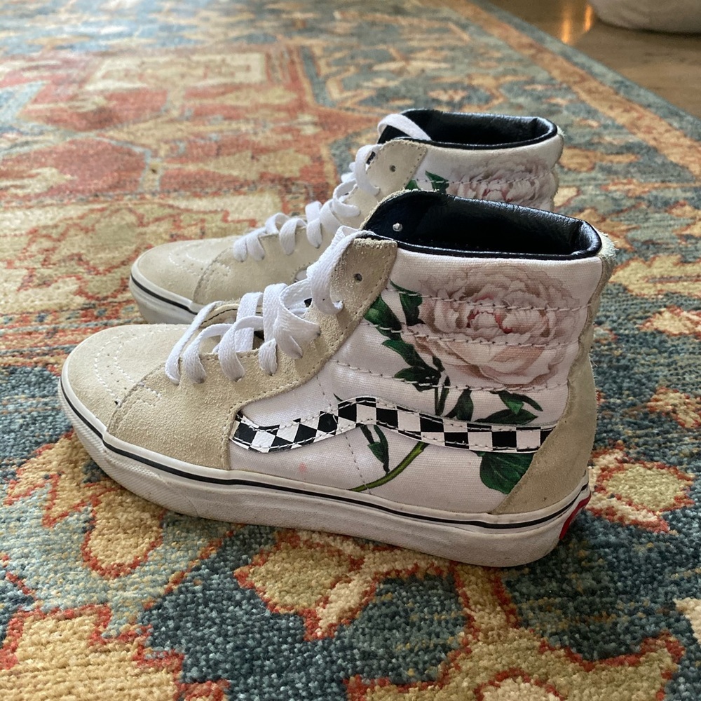 Floral high top Vans
